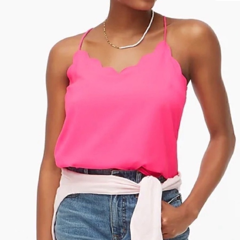 J.Crew Scalloped Cami top. NWT